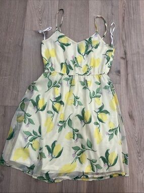 Vero Moda Yellow Lemon Print Sundress
